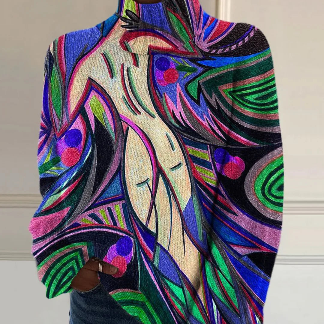 KINSLEY | RETRO ABSTRACT WHITE NUDE BACK