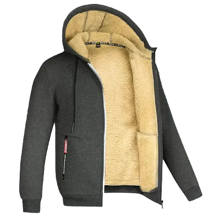 DAMIAN | MEN'S WINTER JACKET WITH HOOD AND FLEECE