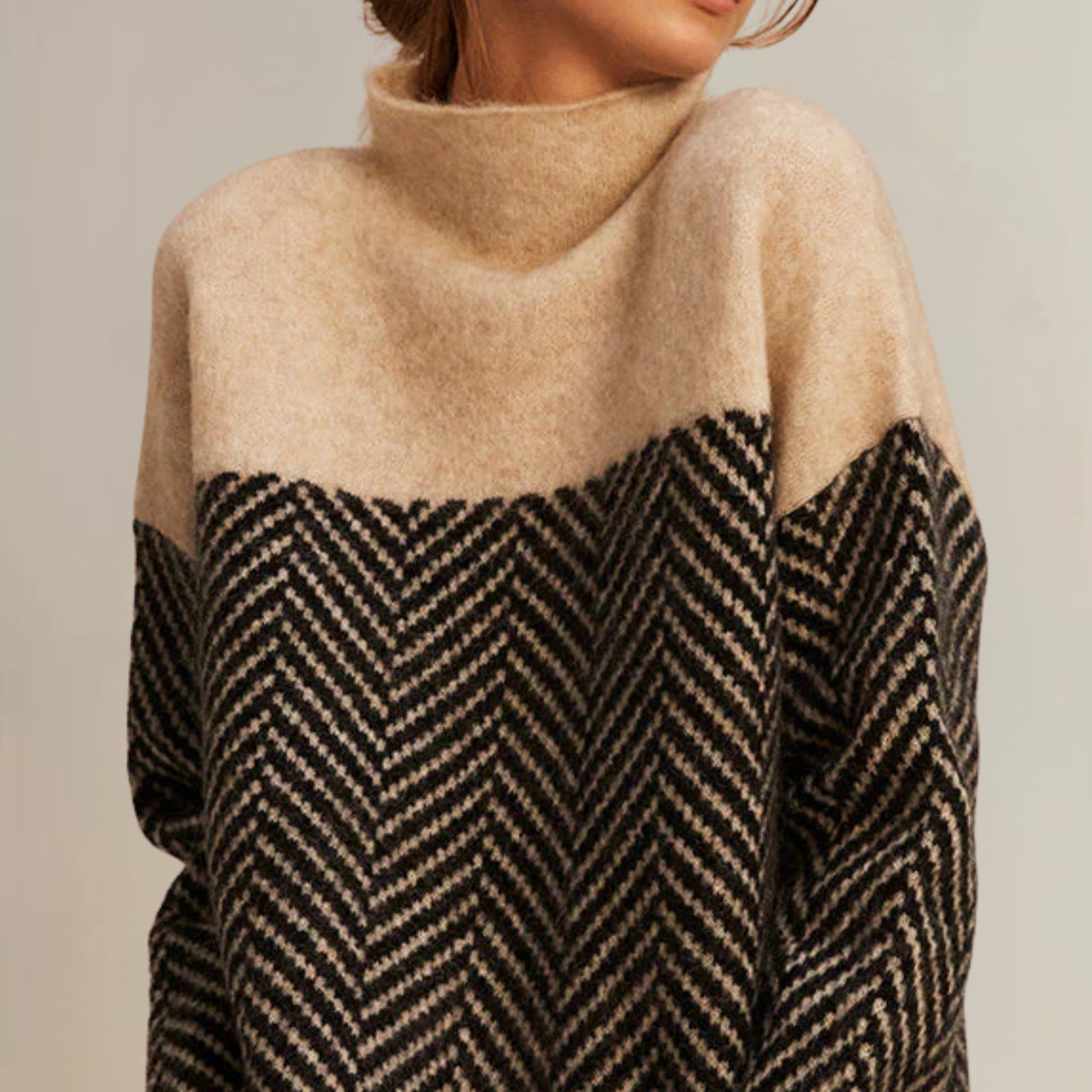 MILA | COTTON TURTLENECK SWEATER