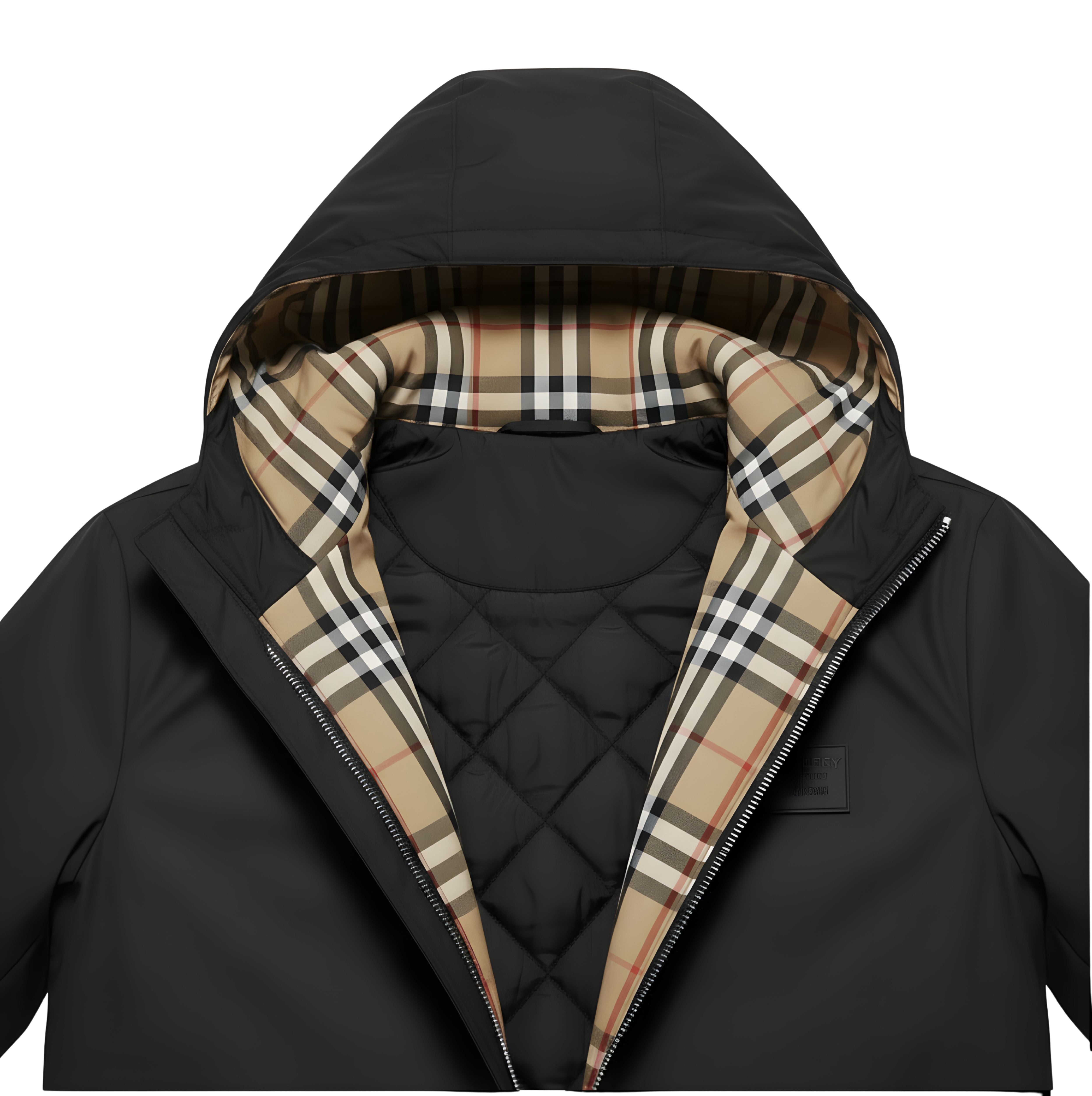 BURMONT | CHECK HOODED JACKET