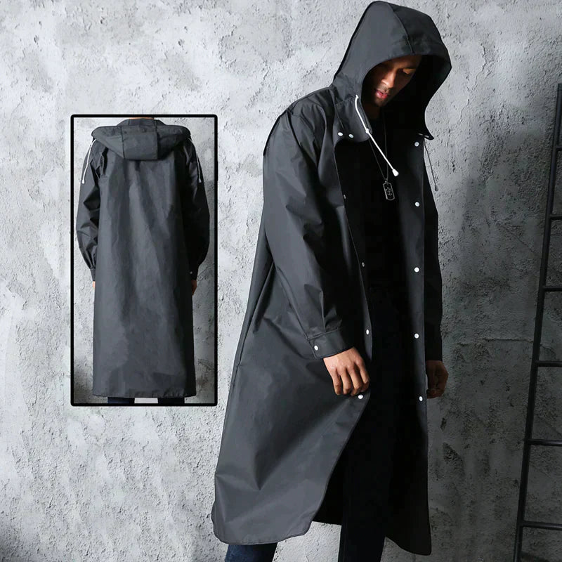 BRUCE | MEN'S BLACK RAINCOAT