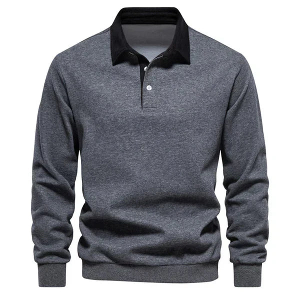 JOSHUA | LONG-SLEEVE POLO SWEATER