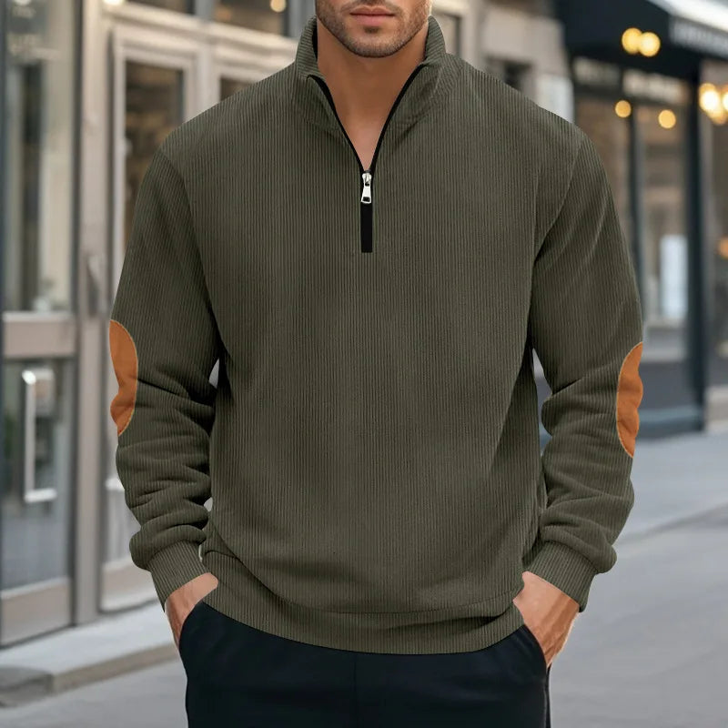 ARMAND | HALF-ZIP CORDUROY FLEECE SWEATSHIRT