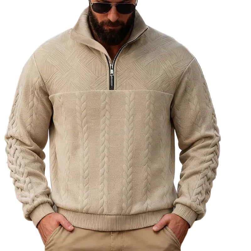 URBAN | WOOL-BLEND HALF-ZIP SWEATER