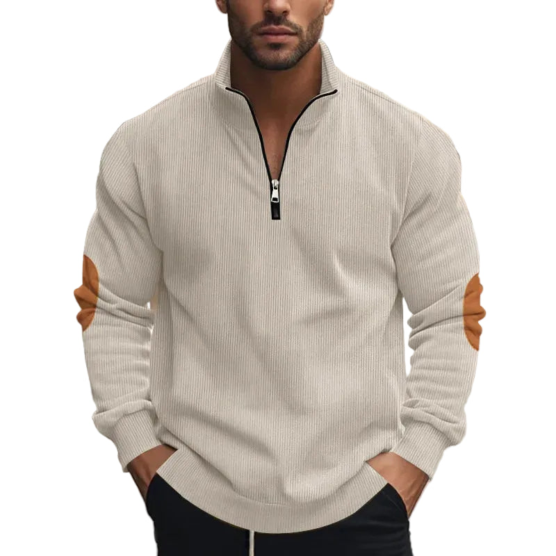 ARMAND | HALF-ZIP CORDUROY FLEECE SWEATSHIRT