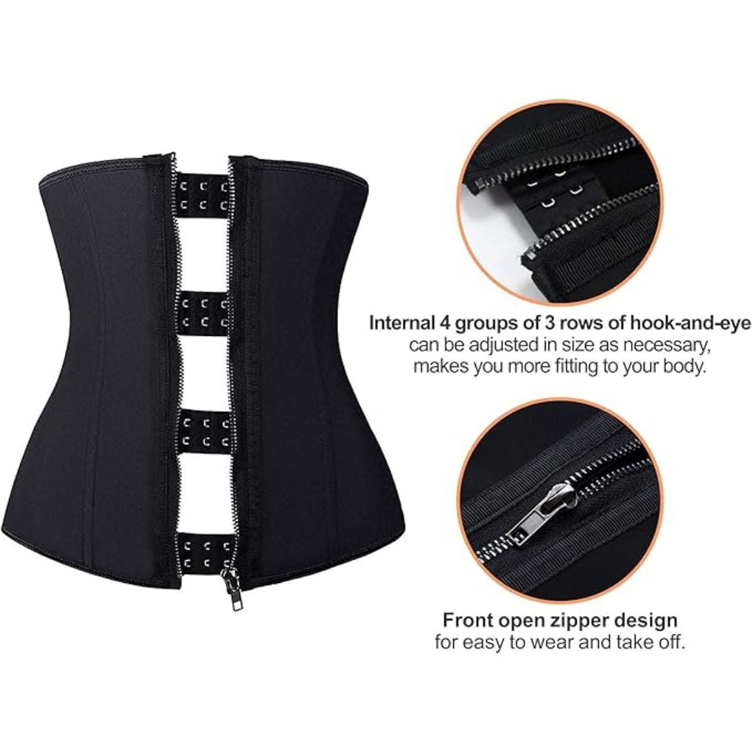 WOMEN’S UNDERBUST WAIST TRAINER – ZIP & HOOK SUPPORT