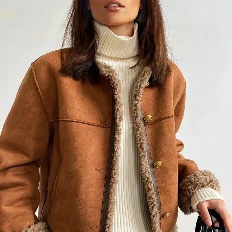 MIA | BUTTONED SHEEPSKIN JACKET