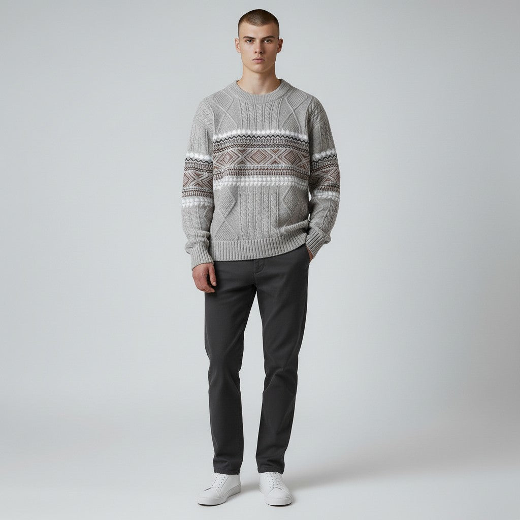 HOWARD | NORDIC TEXTURED WINTER SWEATER