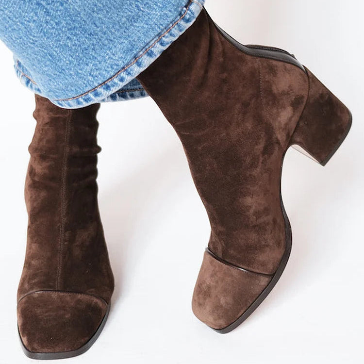 SLOANE | SQUARE-TOE HEELED BOOTS