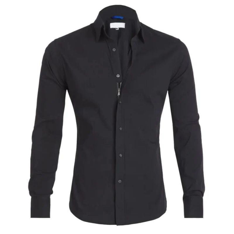 LIAM | WRINKLE-FREE SHIRT WITH ZIP